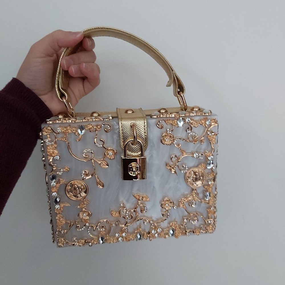 🆕️Acrylic box gold-plated handbag
